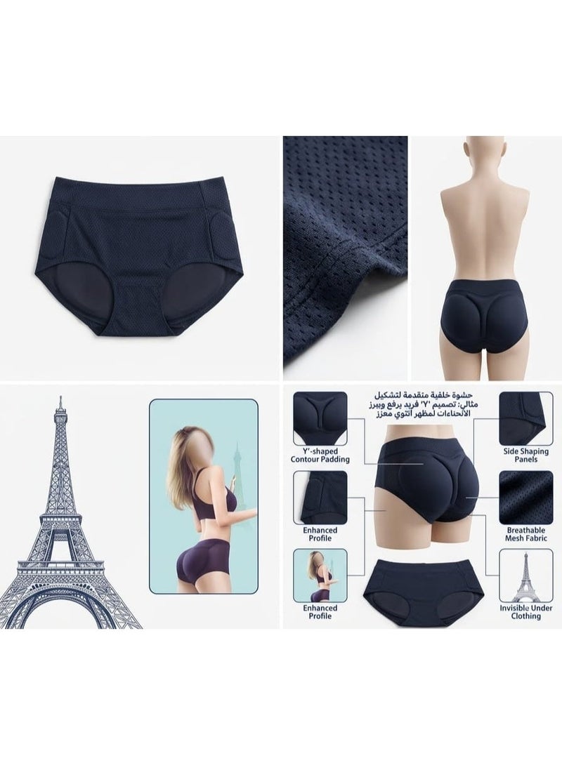5PLUS Women Padded Shapewear Shorts High Waist Tummy Control Butt Lifter Seamless Body Shaper - Image 4
