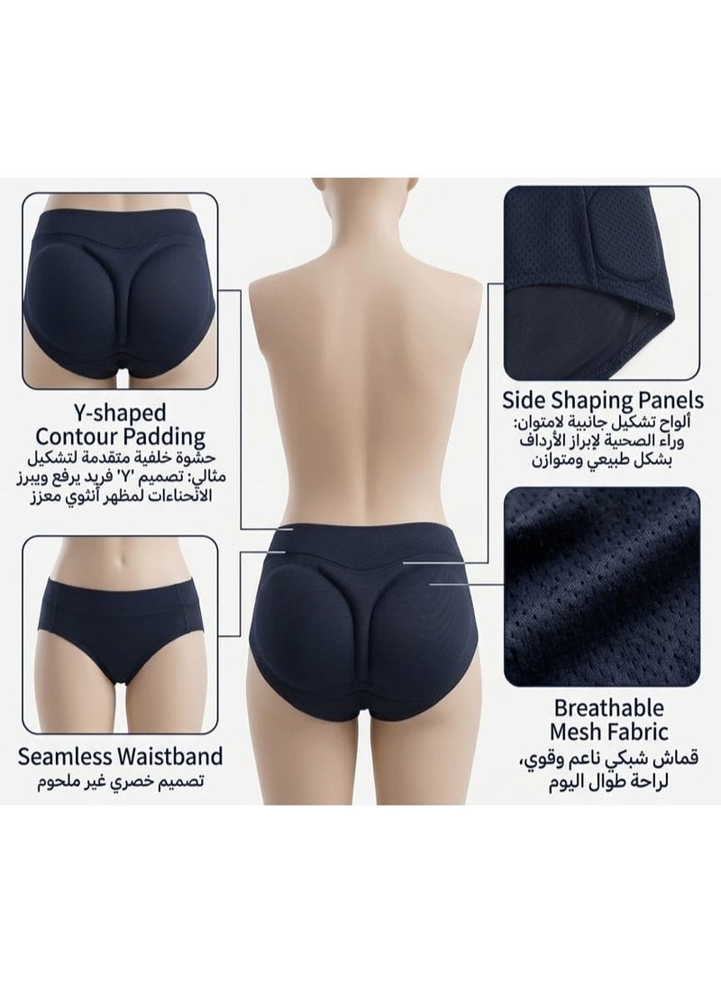 5PLUS Women Padded Shapewear Shorts High Waist Tummy Control Butt Lifter Seamless Body Shaper - Image 5