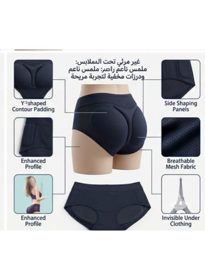 5PLUS Women Padded Shapewear Shorts High Waist Tummy Control Butt Lifter Seamless Body Shaper - Image 3