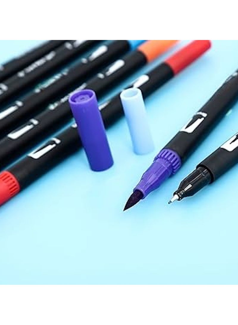 Huitich 72 Pcs Dual Brush Pens Set with Zipper Case for Drawing and Coloring - Image 5