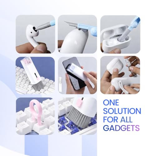 QUICLEAN Laptop Cleaner Kit -500ml With 7-In-1 Gadget Cleaning Machine & 350gsm Cloth For All Screen Cleaning | Machine Cleans - Mobile, Laptop, Keyboard, Earbuds & Lens|Cleaner Cloth For Large Screen - Image 3