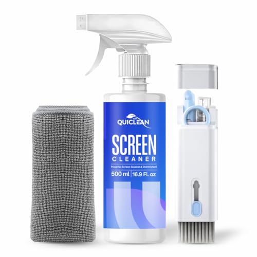 QUICLEAN Laptop Cleaner Kit -500ml With 7-In-1 Gadget Cleaning Machine & 350gsm Cloth For All Screen Cleaning | Machine Cleans - Mobile, Laptop, Keyboard, Earbuds & Lens|Cleaner Cloth For Large Screen - Image 1