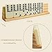 Vovotuzzi Jumbo Double 6 Dominoes Set for Adults Kids 28 Ivory Domino Tiles with 4 Wooden RacksTrays with Portable Travel Case Classic Board Game for Family Game Night Party Travel Outdoor - Image 4