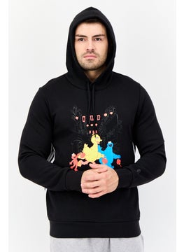 Men Sportswear Fit Long Sleeves Outdoor Sweatshirt, Black