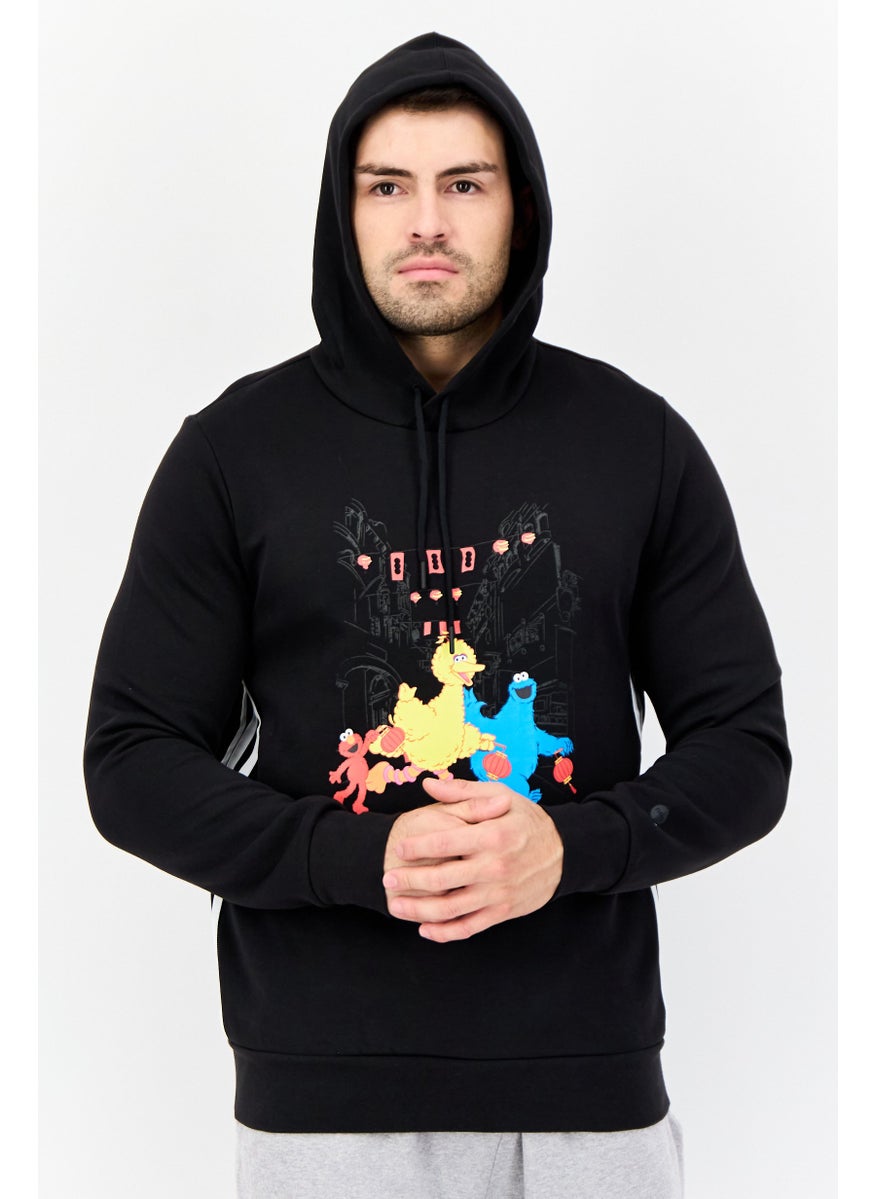 Adidas - Men Sportswear Fit Long Sleeves Outdoor Sweatshirt, Black - Image 1