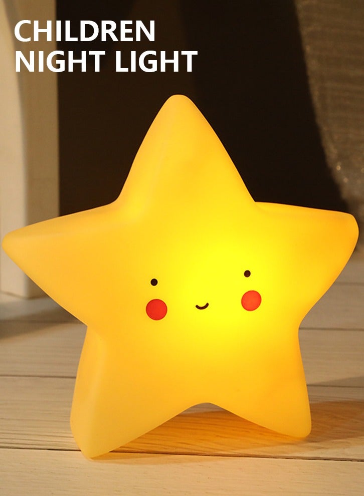 Star Shaped LED Night Lamp Yellow - Image 1