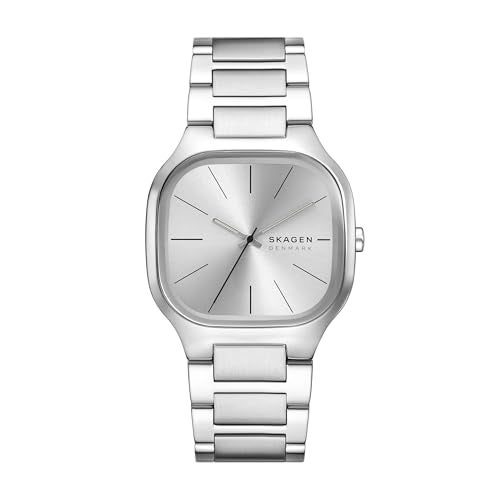 Skagen Mens Mellem ThreeHand Silver Stainless Steel Watch - Image 1