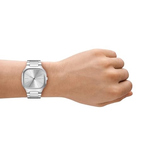 Skagen Mens Mellem ThreeHand Silver Stainless Steel Watch - Image 3