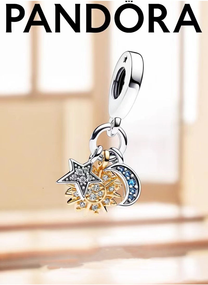 Pandora Violet - PANDORA Jewelry Zirconia Dangle Charm in Sterling Silver DIY Charms Jewelry Gift for Women Girls - Image 1