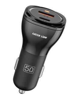 Dual Port 50W Max + 1M Type-C to Lightning Cable - Black