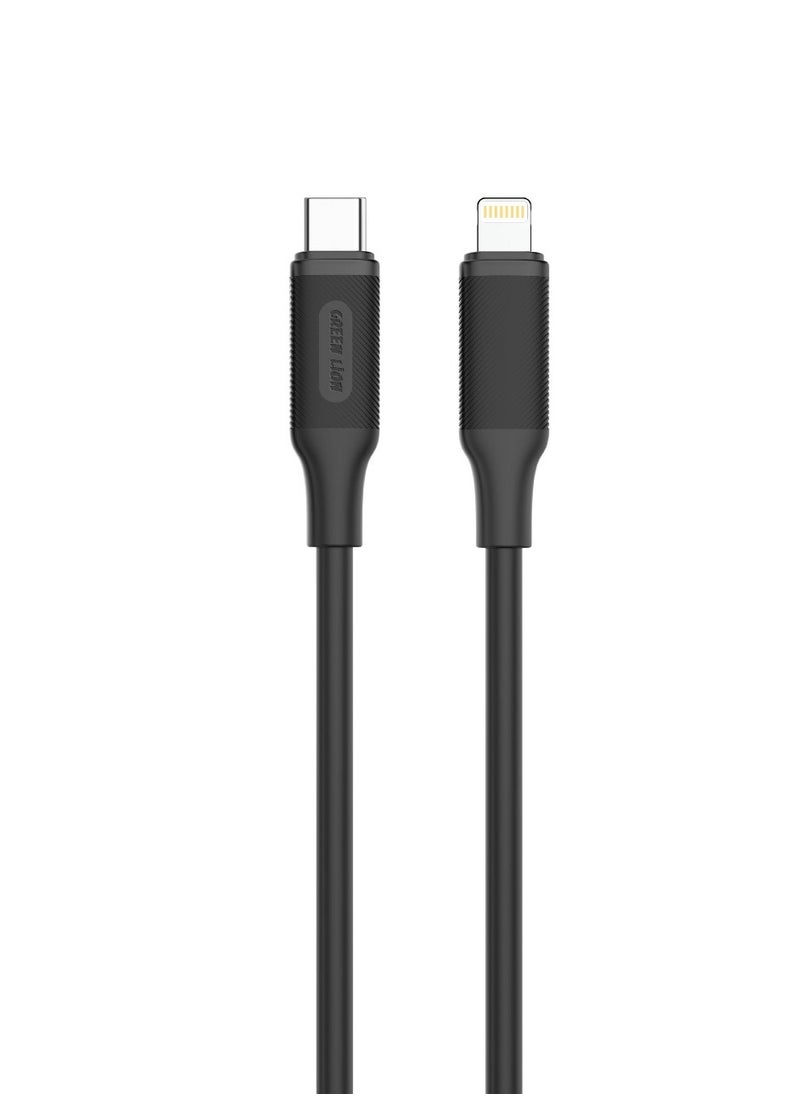 GREEN LION - 50W Dual Port QC 20W Car Charger PD 30W with USB-C to Lightning Cable 1M/ USB-A & USB-C / Fast Charging / PC Flame Retardant Material - Black - Image 1