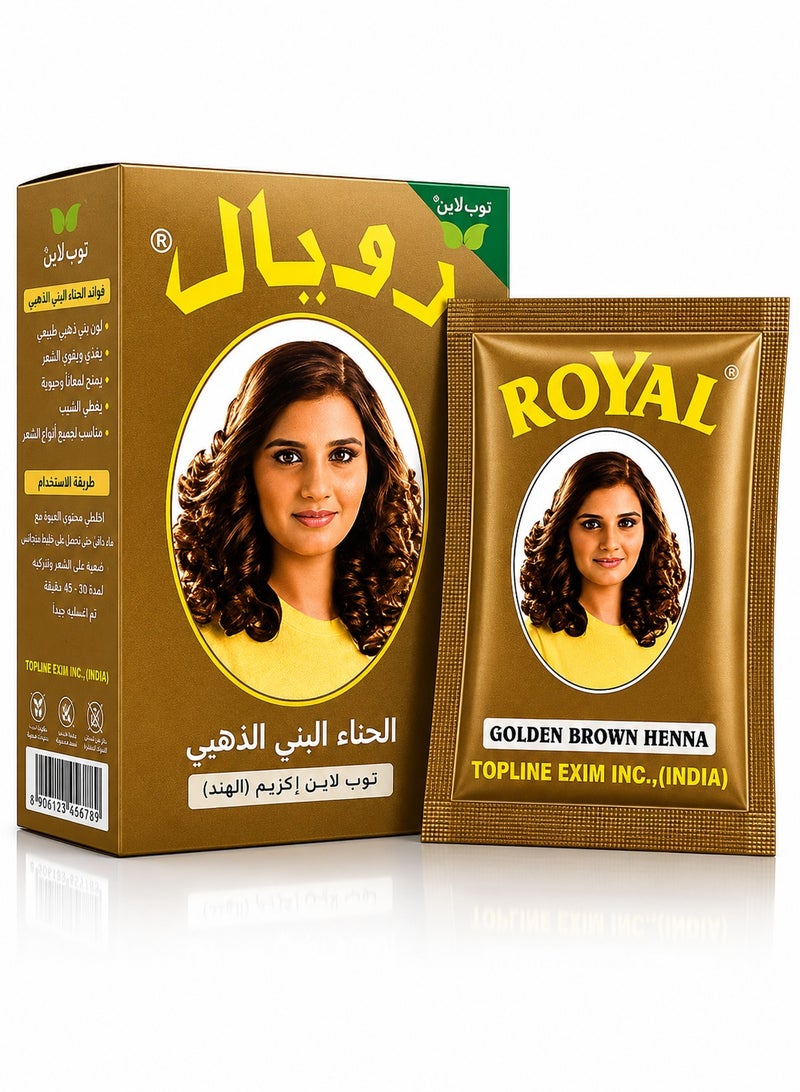 رويال الحناء البني الذهبي للشعر – لون بني ذهبي طبيعي ولمعان جذاب - Image 1