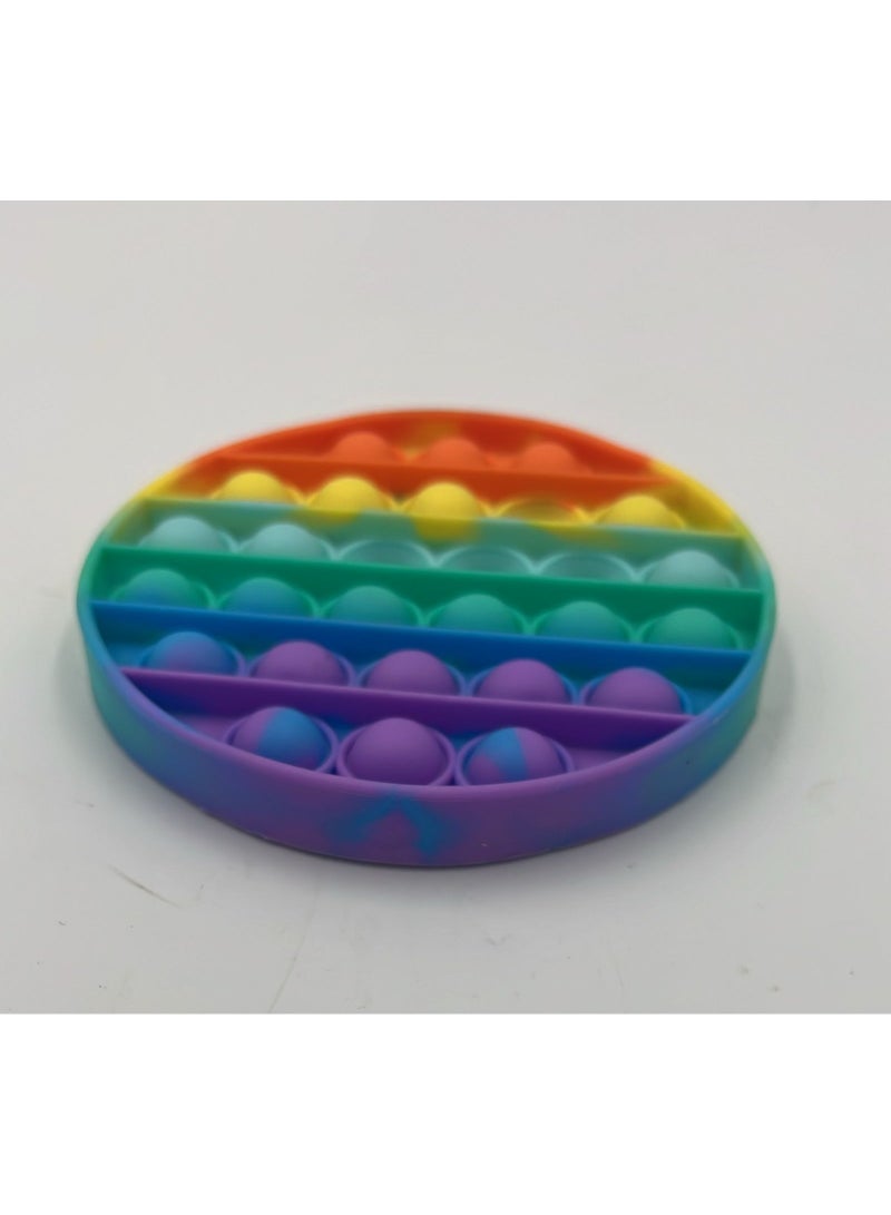 ToySchool Push Bubbles Pop Multicolors Round Shape 5 inch - Image 1