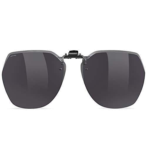UpaClaire Clip-on Flip up Sunglasses Polarized UV 400 glasses over prescription for men and women - Image 1