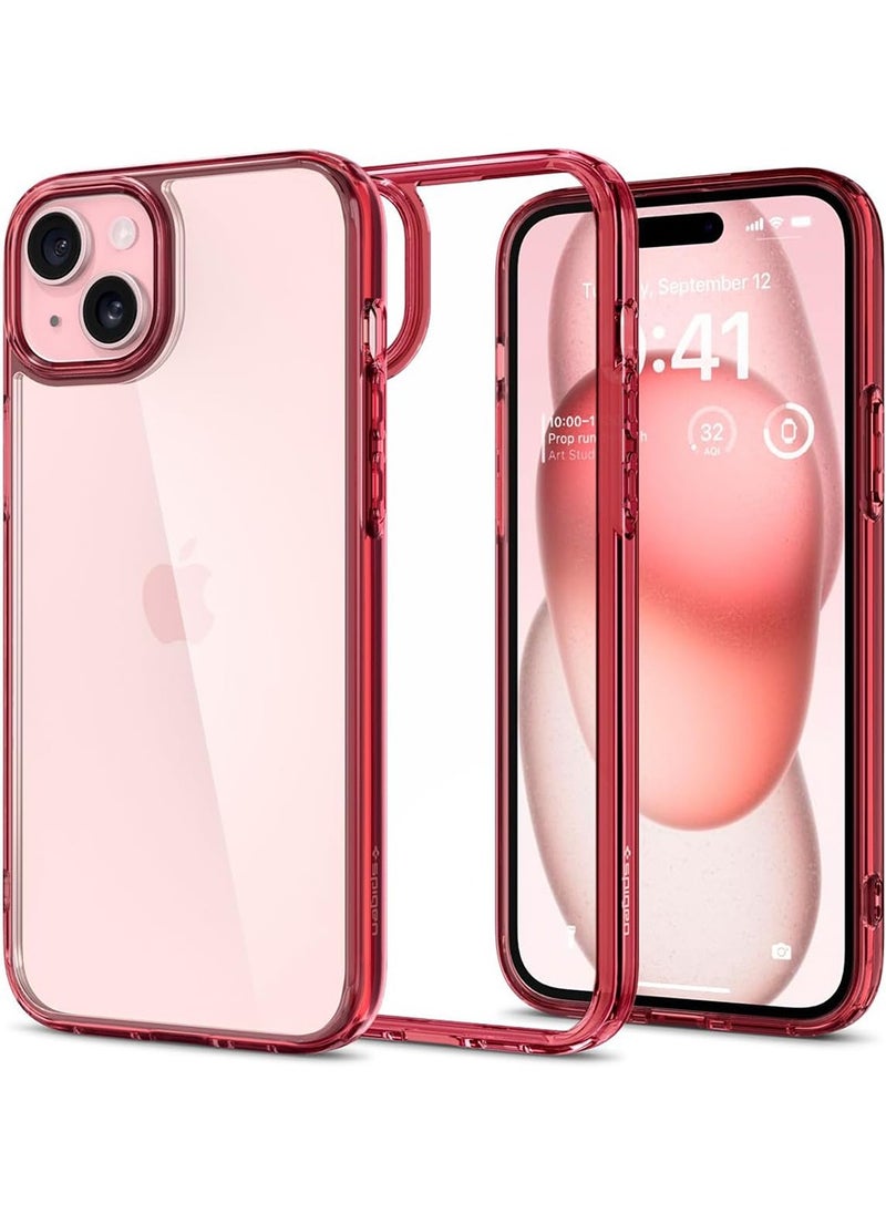 Spigen Ultra Hybrid for iPhone 15 PLUS Case Cover - Red Crystal  - Image 1