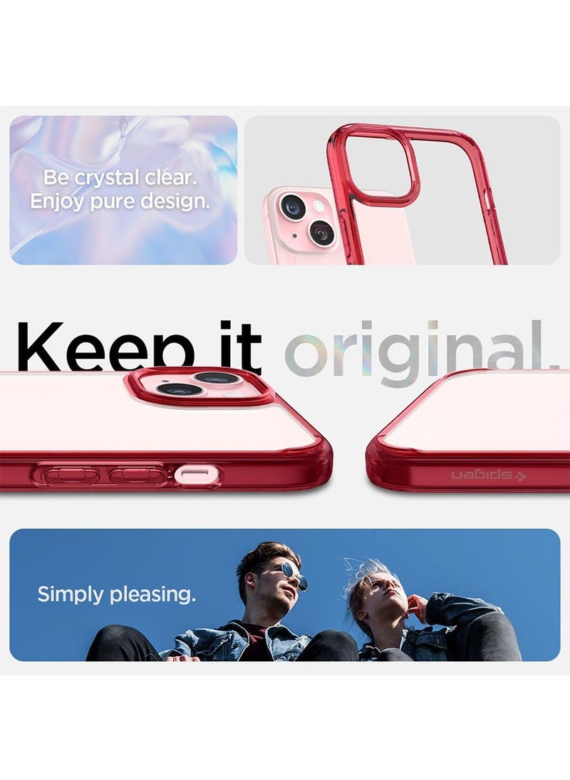 Spigen Ultra Hybrid for iPhone 15 PLUS Case Cover - Red Crystal  - Image 3