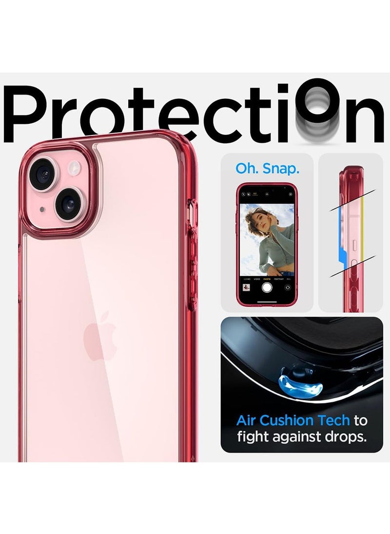 Spigen Ultra Hybrid for iPhone 15 PLUS Case Cover - Red Crystal  - Image 5