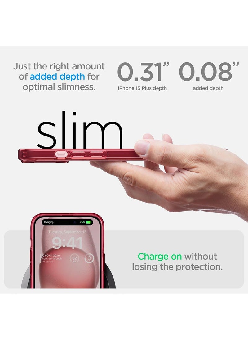 Ultra Hybrid for iPhone 15 PLUS Case Cover - Red Crystal