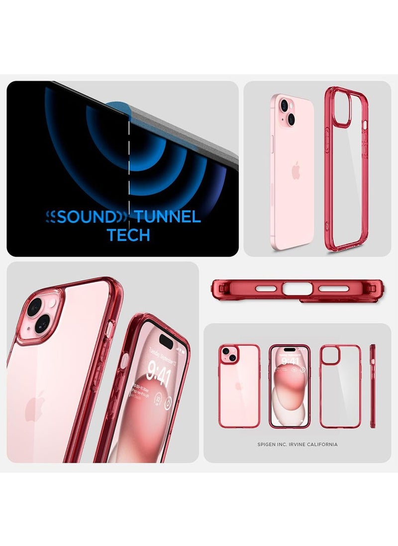 Ultra Hybrid for iPhone 15 PLUS Case Cover - Red Crystal