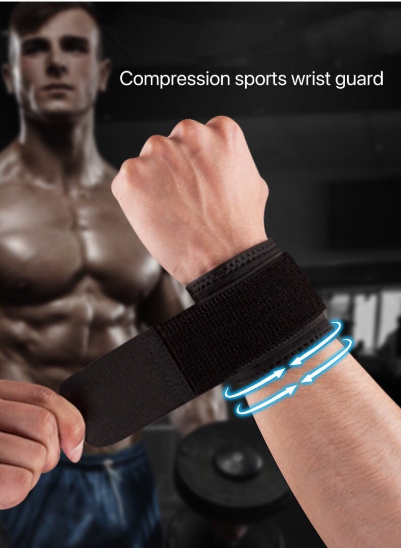 JoyousSto 2 Pcs Fitness Wrist Brace,Adjustable Wrist Support Protection, Ergonomic Wrist Compression Strap Wrist Wrap,Women Men Wrist Band For Gym Workout Weightlifting Sports  - Image 3