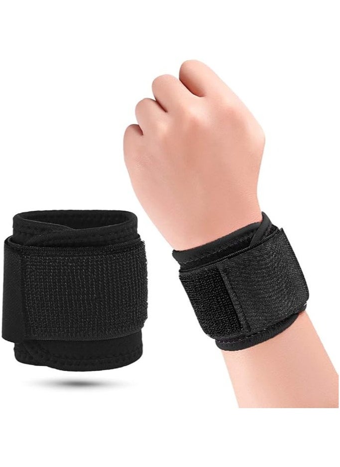 JoyousSto 2 Pcs Fitness Wrist Brace,Adjustable Wrist Support Protection, Ergonomic Wrist Compression Strap Wrist Wrap,Women Men Wrist Band For Gym Workout Weightlifting Sports  - Image 1