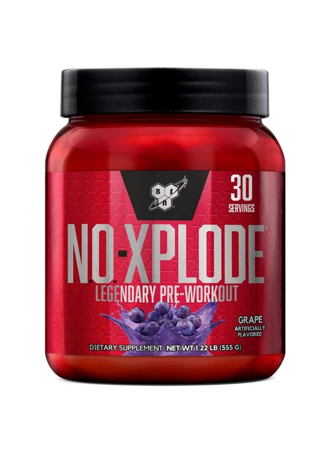BSN N.O.-XPLODE Pre Workout Powder, Energy Supplement for Men and Women with Creatine and Beta-Alanine, Flavor: Grape, 30 Servings - Image 1