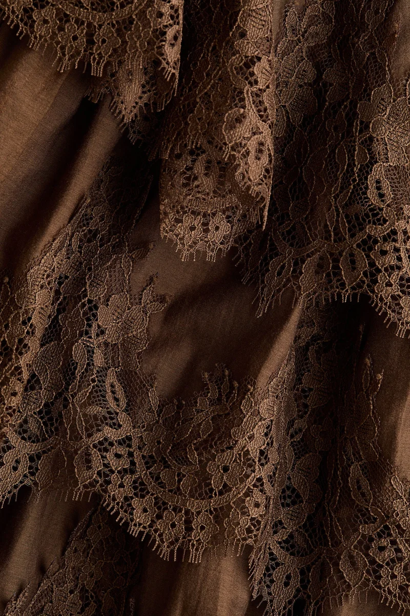 H&M  Tiered lace-trimmed dress for Women | Best Price UAE