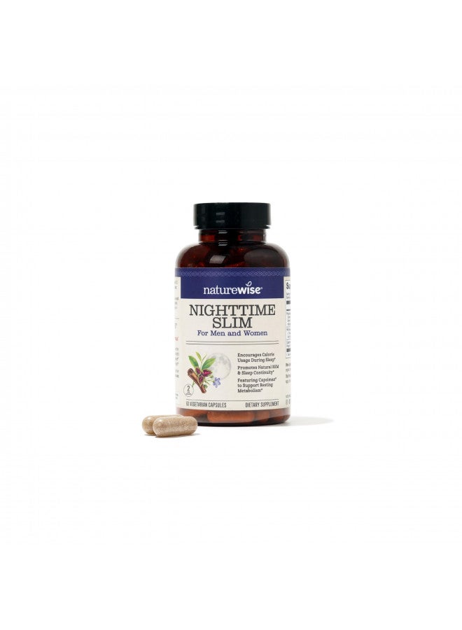 NatureWise NatureWise Nighttime Slim with Capsimax - Natural Thermogenic Green Coffee Bean & Forskolin Supports Restful Sleep, Metabolic Activity [(1 Month Supply - 60 Count) - Image 1