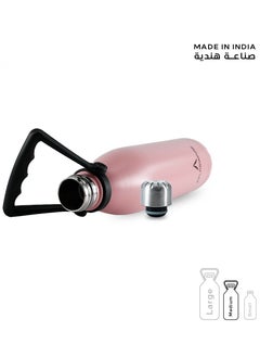 Atlasware Water Bottle with a Capacity of 750 ml, Stainless Steel Water Bottle that keeps Cold for 52 Hours and Keeps Heat for 24 Hours, Pink  - Image 4