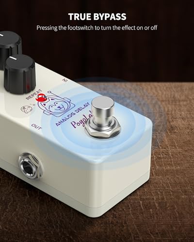 Pogolab Delay Pedal, Delay Pedals for Electric Guitar, Analog Delay Guitar Pedal, DC 9V True Bypass, Mini Delay Pedal - Image 5