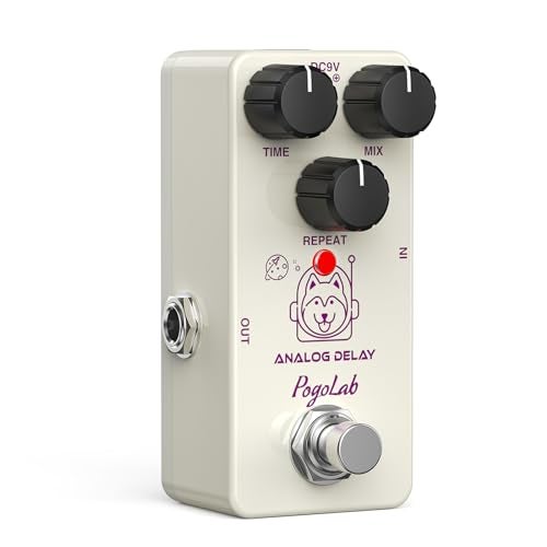 Pogolab Delay Pedal, Delay Pedals for Electric Guitar, Analog Delay Guitar Pedal, DC 9V True Bypass, Mini Delay Pedal - Image 1