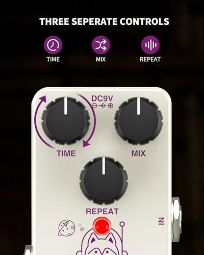 Pogolab Delay Pedal, Delay Pedals for Electric Guitar, Analog Delay Guitar Pedal, DC 9V True Bypass, Mini Delay Pedal - Image 2