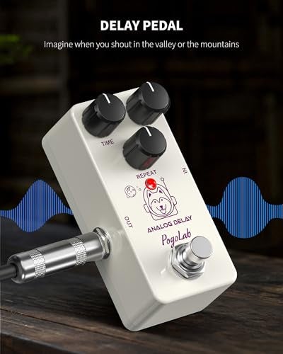 Pogolab Delay Pedal, Delay Pedals for Electric Guitar, Analog Delay Guitar Pedal, DC 9V True Bypass, Mini Delay Pedal - Image 3