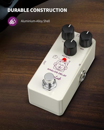 Pogolab Delay Pedal, Delay Pedals for Electric Guitar, Analog Delay Guitar Pedal, DC 9V True Bypass, Mini Delay Pedal - Image 4