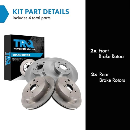 TRQ Front & Rear Brake Rotors Set Compatible with 2013-2016 Scion FR-S 2013-2023 Subaru BRZ 2017-2020 Toyota 86 - Image 2