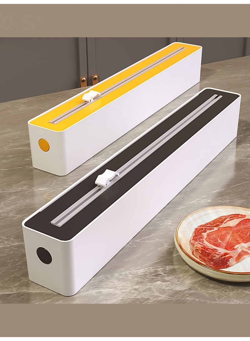 Valiant Glow Refillable Suction-Base Cling Film Dispenser (with Bi-Directional Slide Cutter) | 2-in-1 Design: Cling Film + Foil Dispenser | Strong Suction Base for Ultra-Stable Kitchen Counter Use | Effortless Bi-Directional Cutting—A Kitchen & Meal Prep Essential Must-Have for Home & Restaurant - Image 3