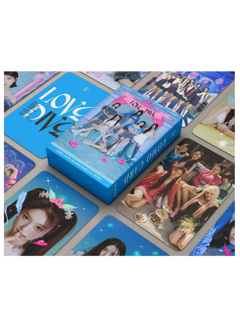 SKYLO 55-Piece IVE Love Dive Lomo Card Postcard - Image 1