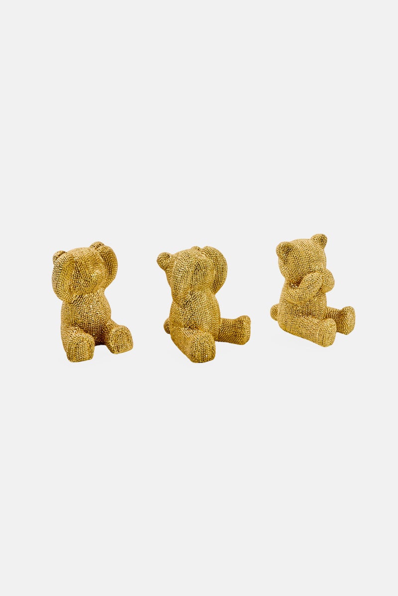 Nanette lepore Polyresin Decorative Three Bears, Gold  - Image 2