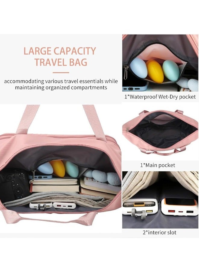 Universal Wheel Expandable Luggage Bag,Large Capacity Wet and Dry Separation Storage Business Trip Gym Bag,College Students Ttravelling Bag,Duffle Bag with Wheels and Handle  - Image 5