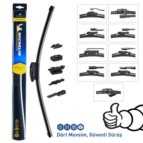 MICHELIN Flat Wiper Blade MULTI-FIT 22"inch,Single pc with Adaptors for All Japanese & European CAR's & SUV's - Image 4