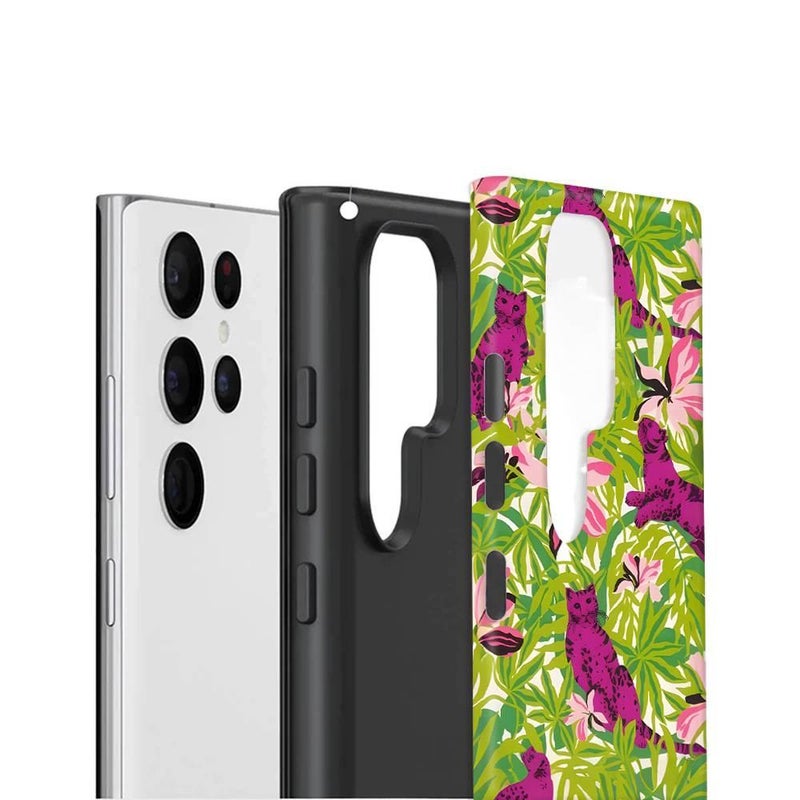 غطاء واقي | نمط الغابة | Multicolour Film | حماية من السقوط | مقاوم للصدمات لـ Samsung Galaxy S23 Ultra - Image 5