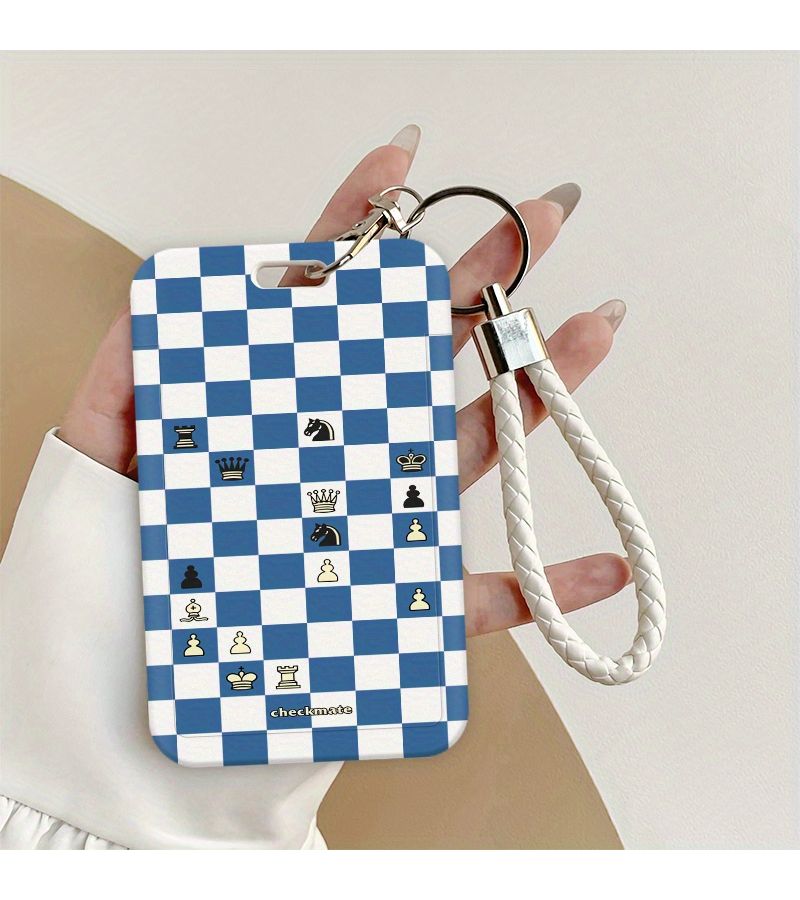 2D Elegant Card Sleeves For Chess Checkmate Mixed Colors Campus ID Protection Student Meal Cards Transport Passes Access Control Identification Perfect Holiday Presents - Image 3