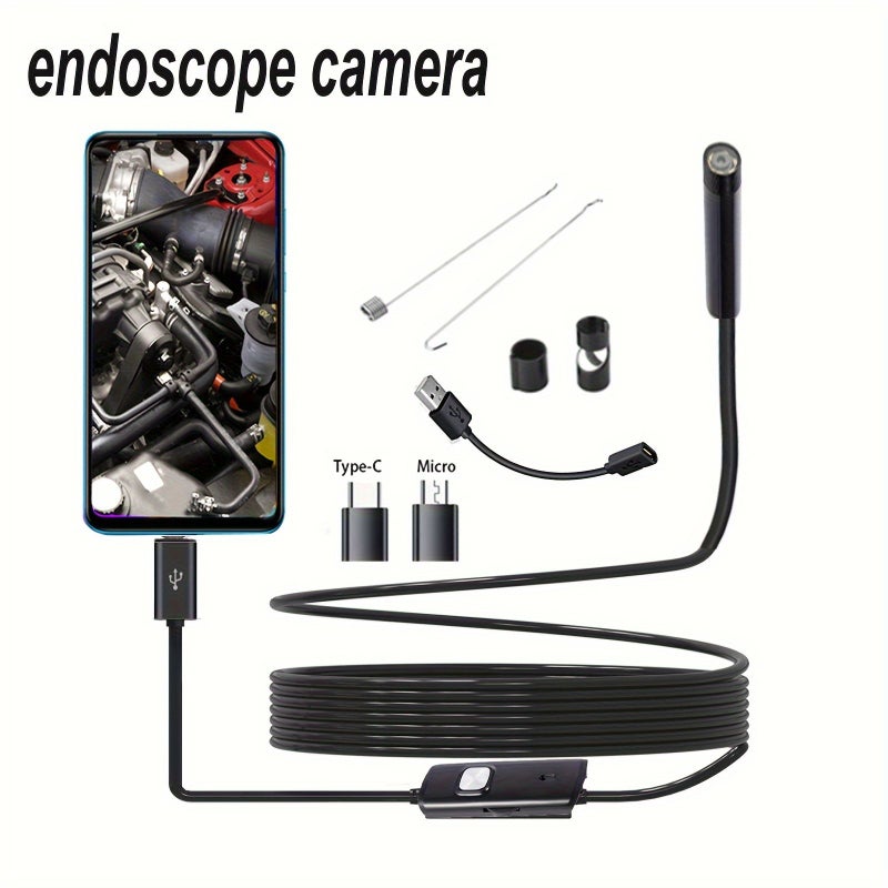 5.5mm Lens Endoscope Flexible Wire Snake Tube Inspection Borescope 39.37inch Soft Cable For OTG Compatible Android Phones - Image 4