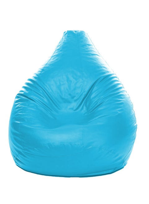 Faux Leather Standard Bean Bag With Polystyrene Filling - Teal Blue
