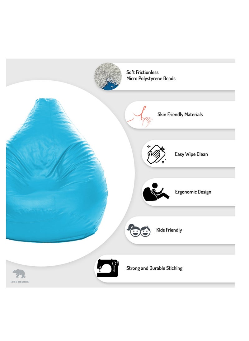 FATBAG - Faux Leather Standard Bean Bag With Polystyrene Filling - Teal Blue - Image 1