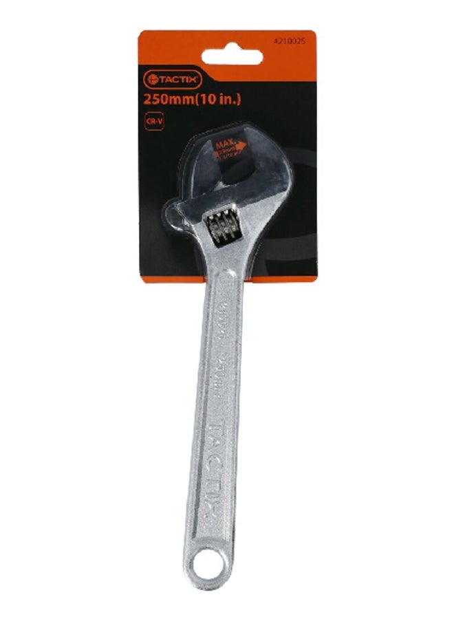 Tactix Durable and Easy to Use Adjustable Wrench Chrome 10 Inch 210025 - Image 1