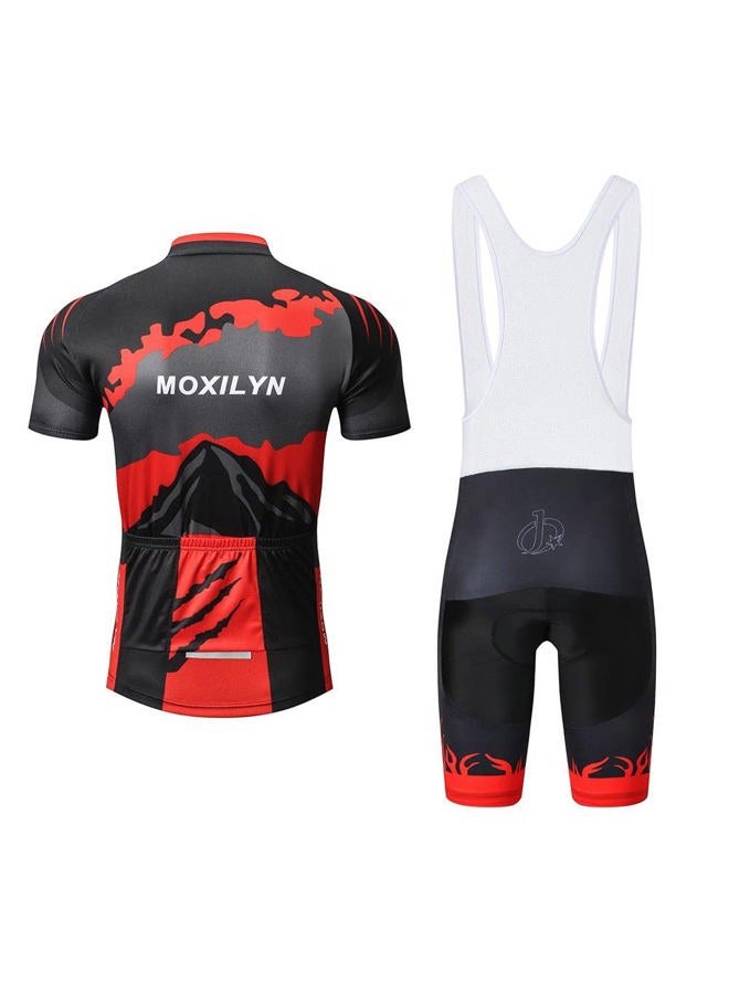 MOXILYN طقم جيرسي دراجات للرجال مع شورتات جيرسي 9D مبطنة، قمصان دراجات MTB بأكمام قصيرة، ملابس دراجات، Db003، 3XL - Image 2