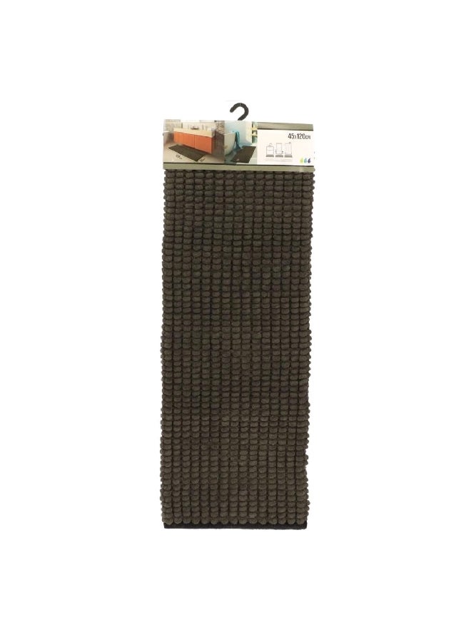 Tendance Bi-Color Large Cotton Bathroom Mat Khaki Green and Black 45 x 120 cm AA7753143 - Image 1