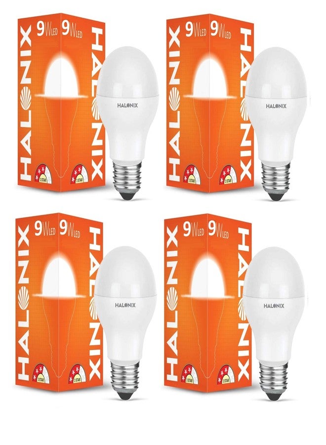 Halonix Astron Plus Base E27 9-Watt LED Bulb (Pack of 4, Cool White)