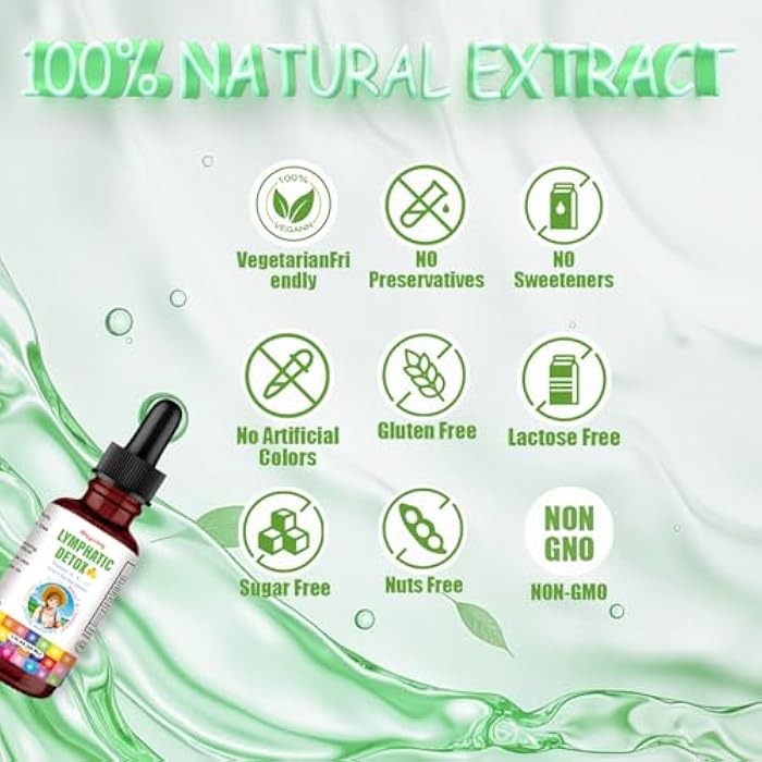 Misyvoing Liposomal Lymphatic Detox & Drainage Drops –Multivitamins A、C、D + Herbal Blend with Elderberry & Echinacea– Supports Lymphatic Drainage, Immune System & Detox - Image 5